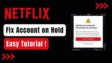 How to put your Netflix account on hold .